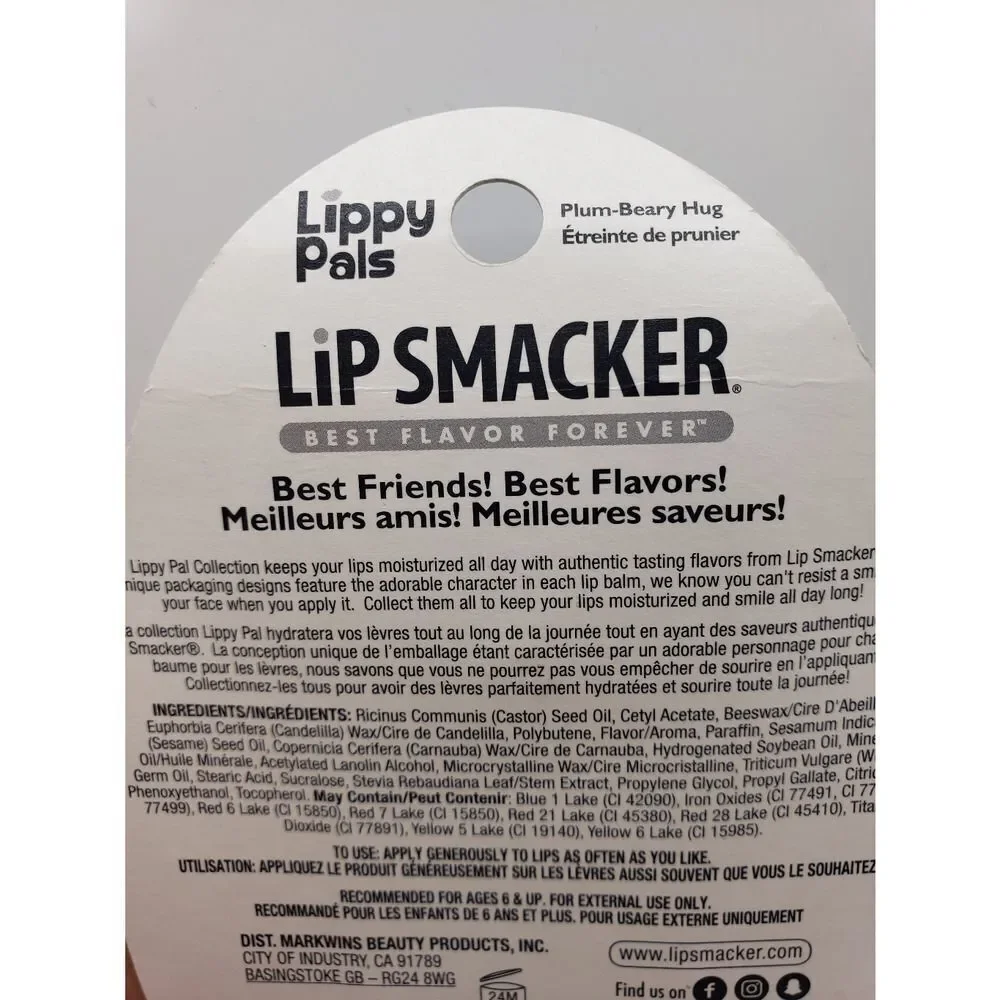 Lippy Pals Lip Smackers Plum Beary Hug
